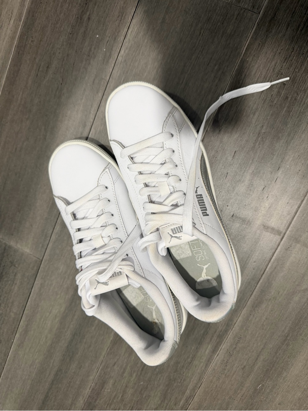 Puma Women’s White Low-Top Lace-Up Sneakers